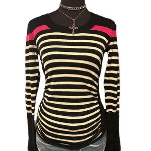 black & white grunge striped long sleeve